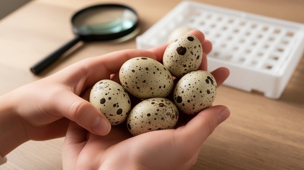 controle van bevruchte eieren voor incubatie