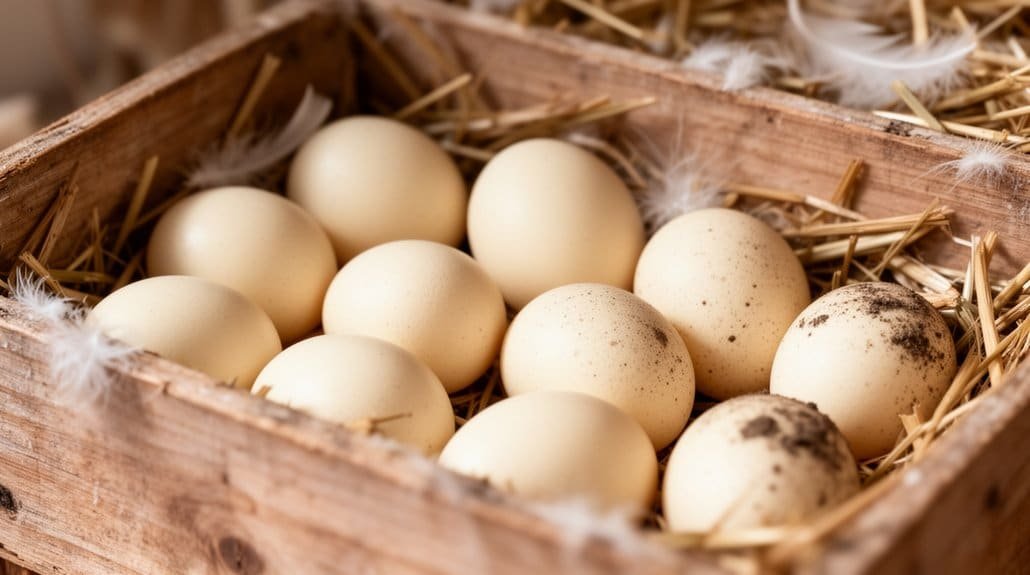 Schone intacte eieren verhogen het uitkomstsucces