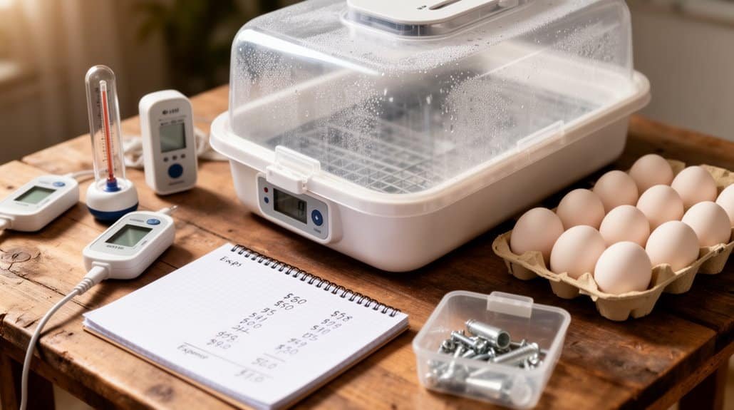 Ei-incubator essentiële accessoires en kosten