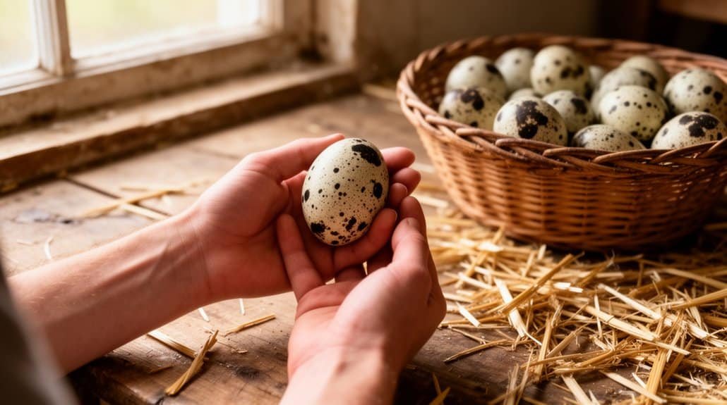 Select clean well formed eggs