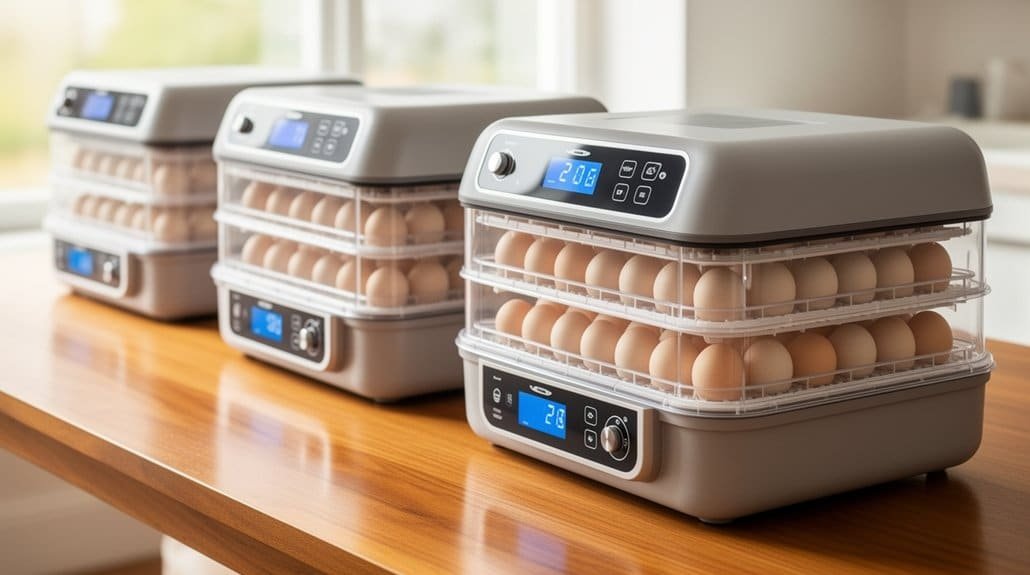 stabiele temperatuur, vochtigheid en het draaien van eieren